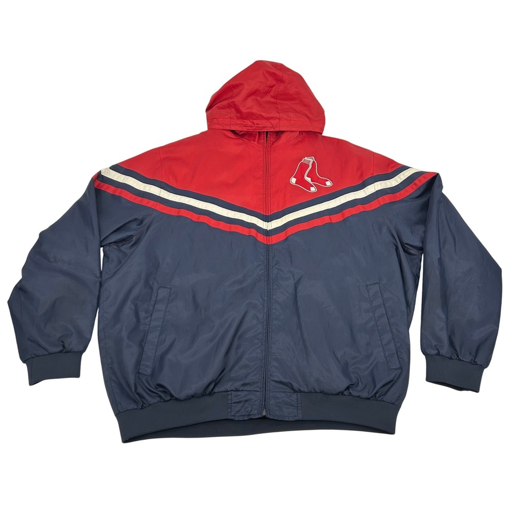 G-III Sports Boston Red Sox Jacket Mens 2XL Navy Red Hooded Windbreaker MLB
